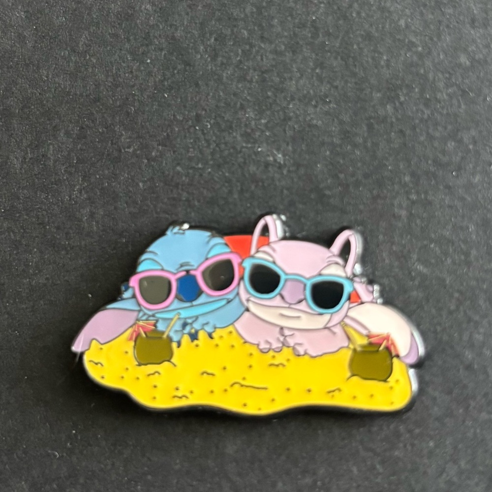 Disney Stitch & Angel Beach Loungefly Mystery Enamel Pin